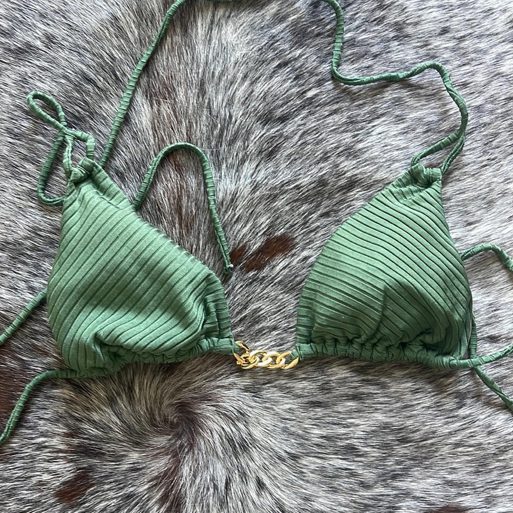 EverythingButWater Green Ribbed Bikini - Picture 5 of 6